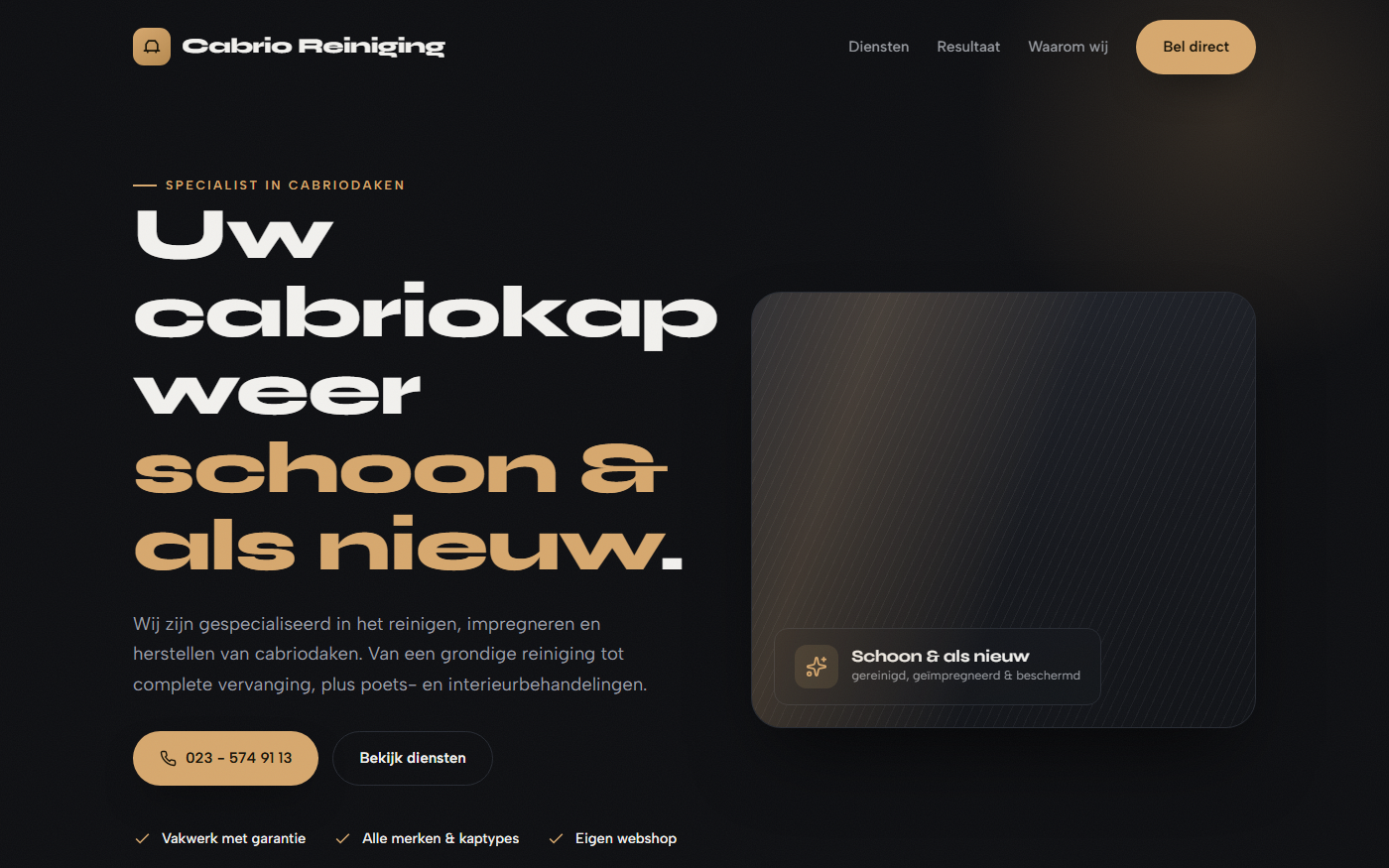 Cabrio Reiniging redesign