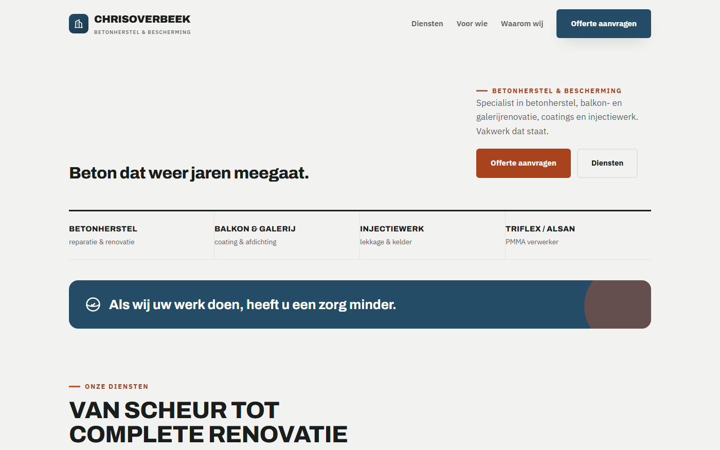 ChrisOverbeek Betonherstel redesign
