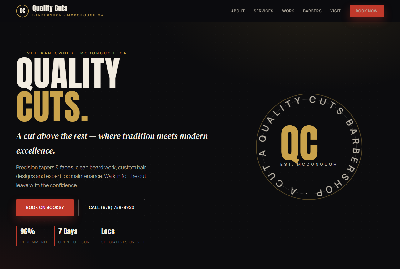 Quality Cuts Barbershop testimonial