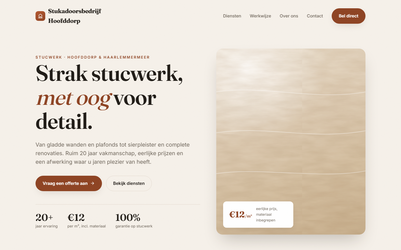 Stukadoorsbedrijf Hoofddorp