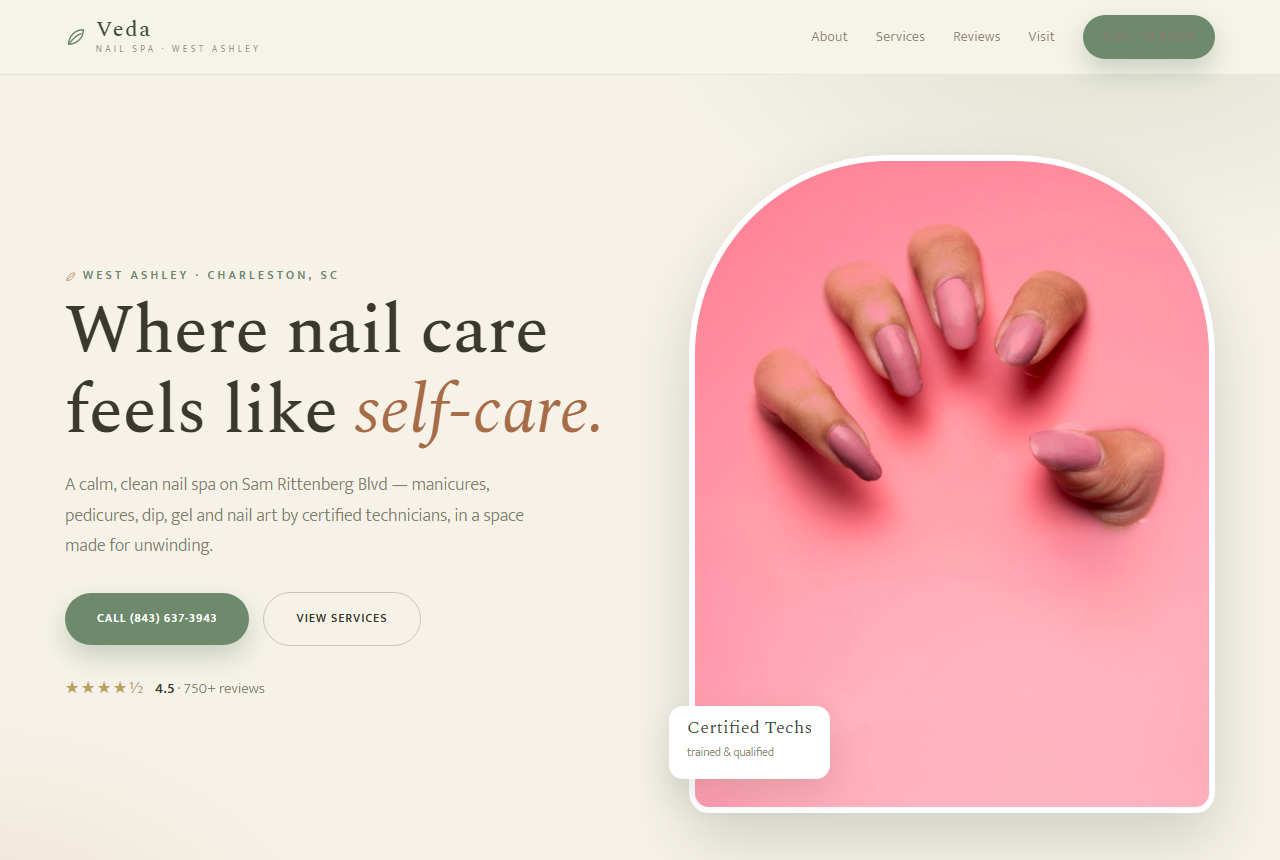 Veda Nail Spa testimonial